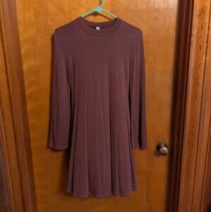Brown Long Sleeve Dress